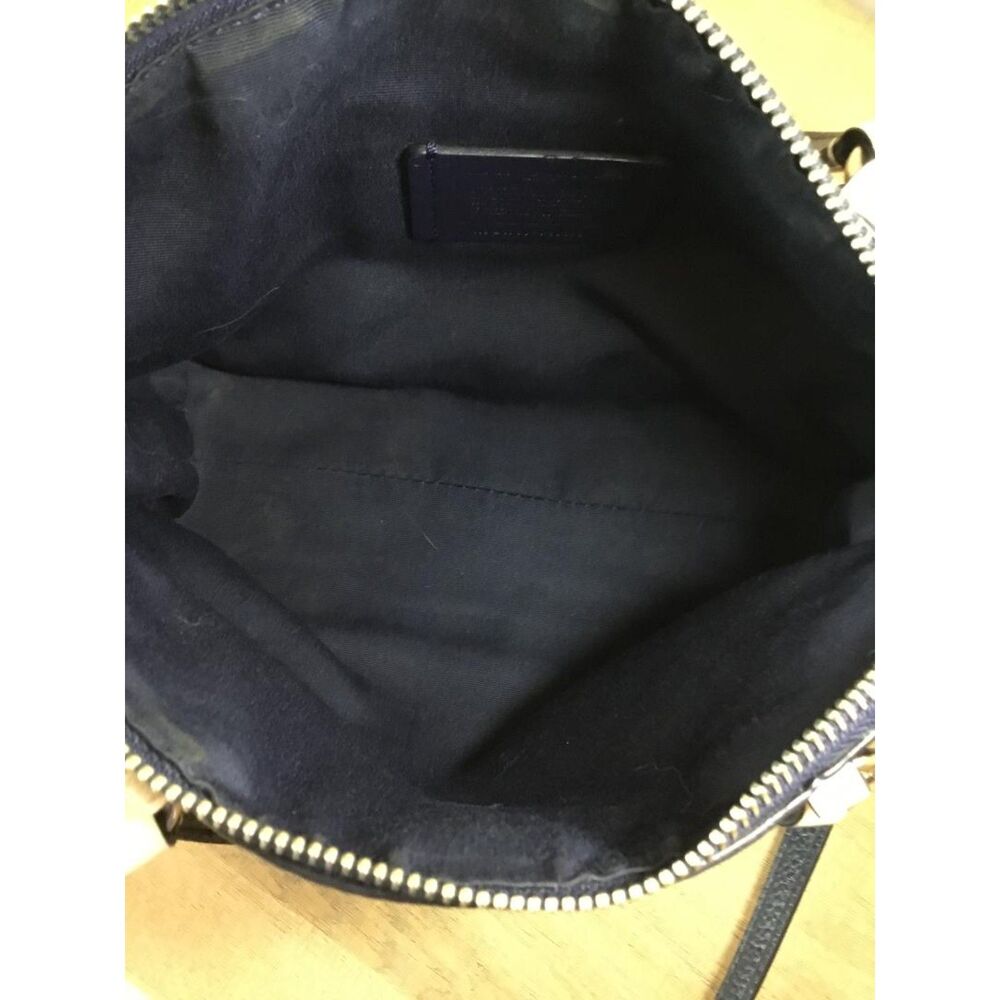 Coach Mini Kelsey Satchel Crossbody in Navy Pebbled Leather, White trim F59853 - Picture 10 of 10